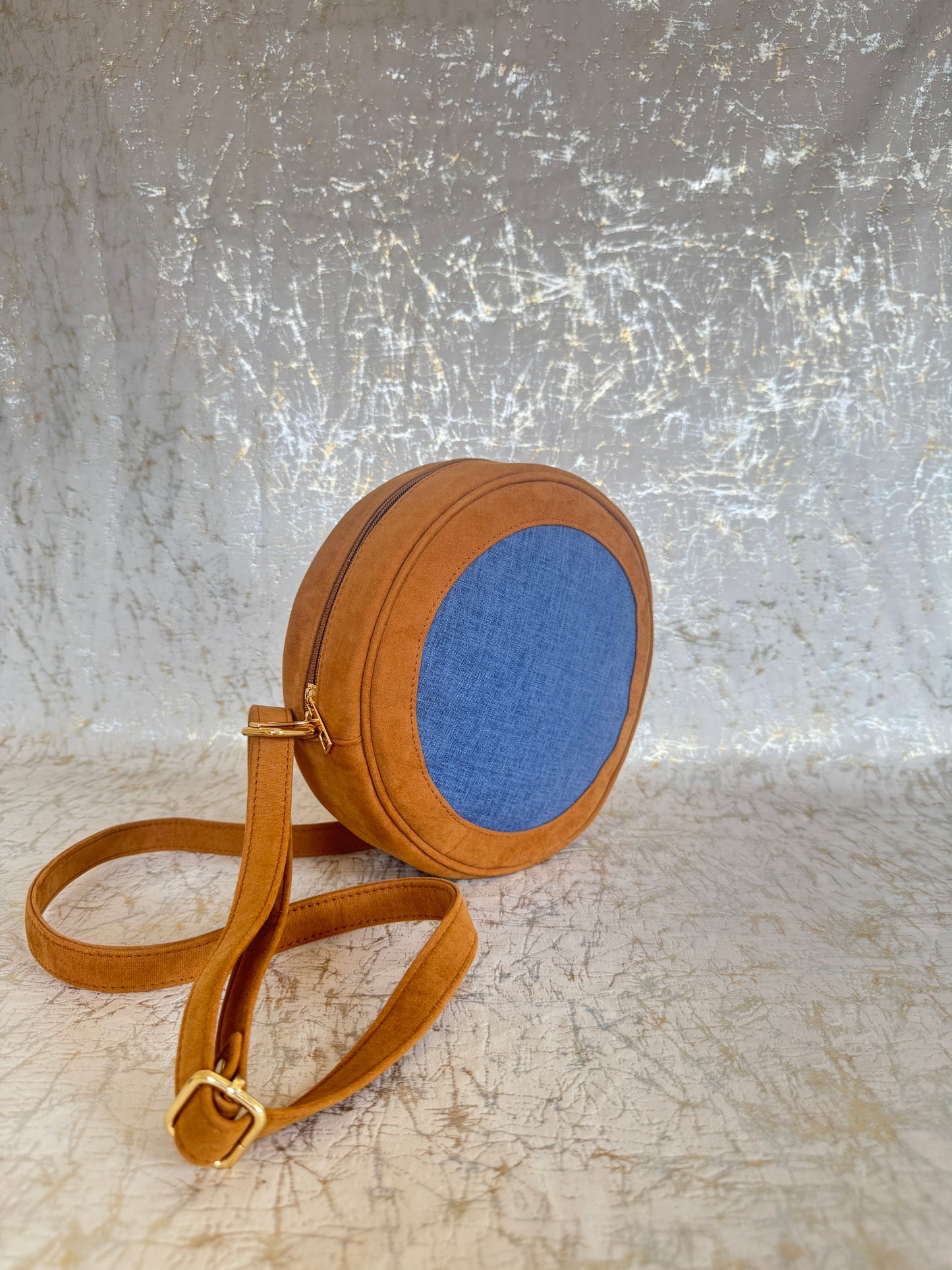 Thread and Bloom Sphere Denim Bag