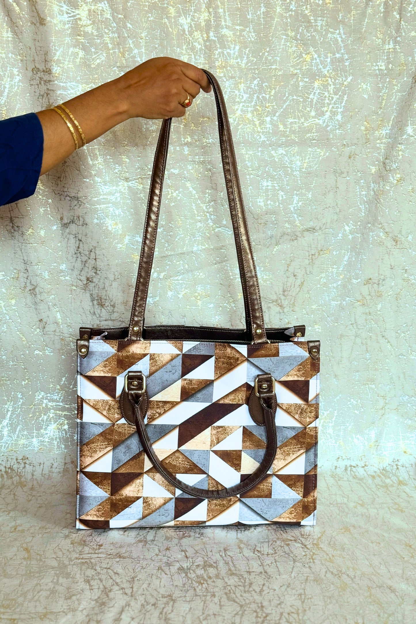 Geometric Abstract Book Tote