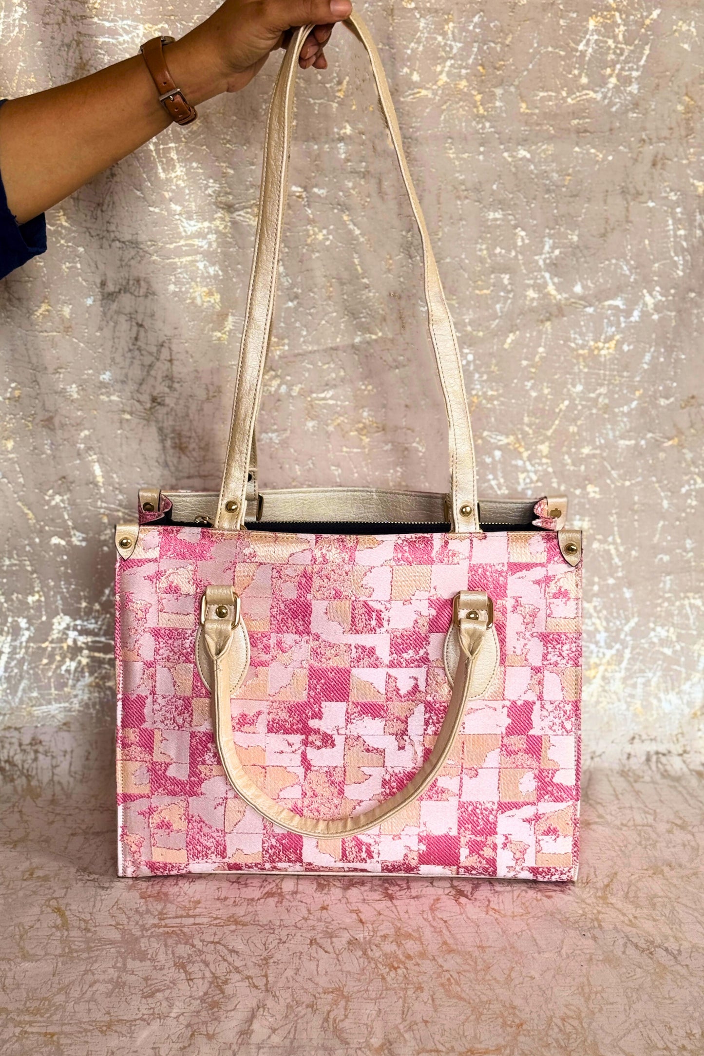 Patches of Pink Book Tote