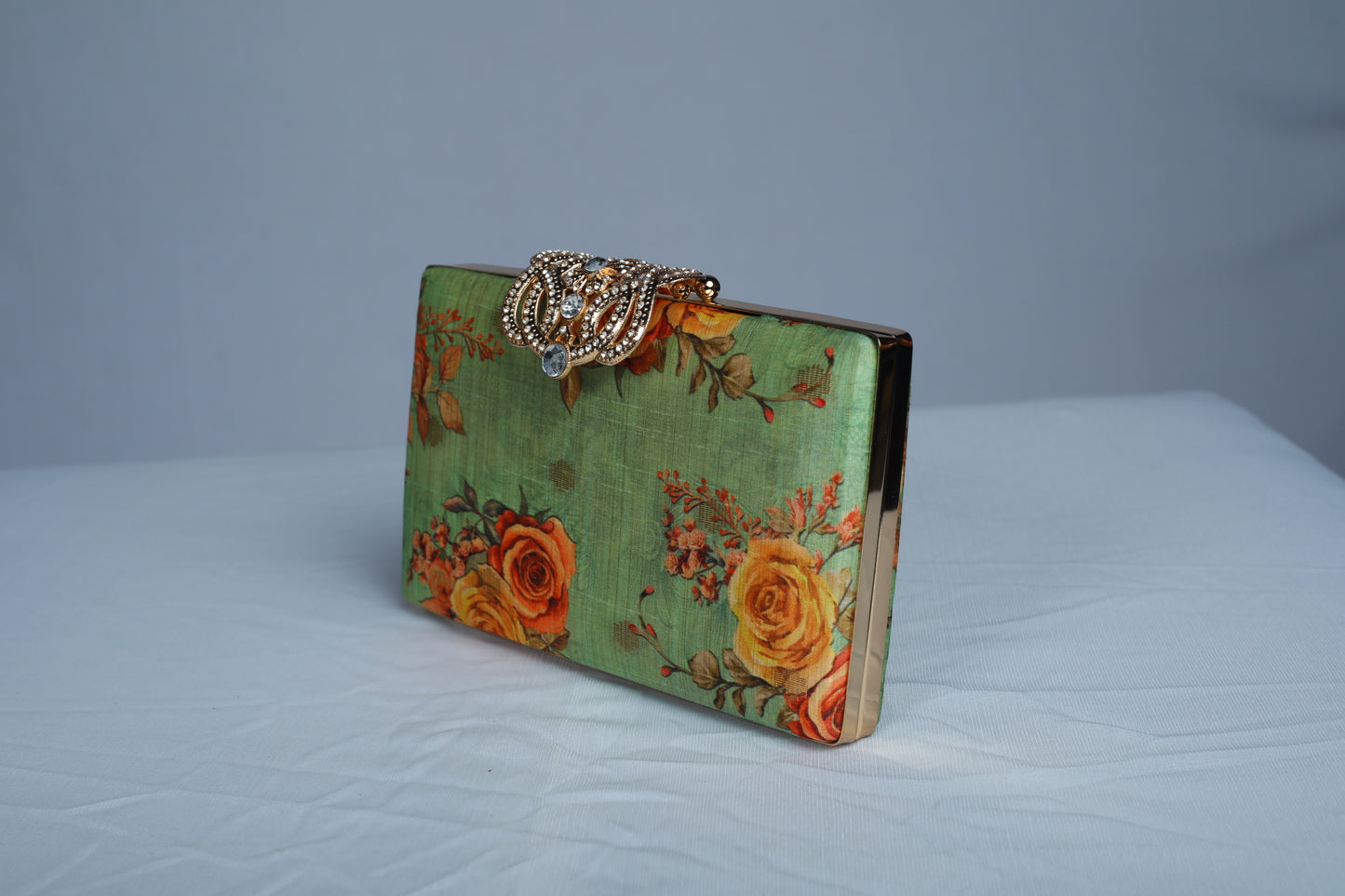Pista Floral Empress Box Clutch