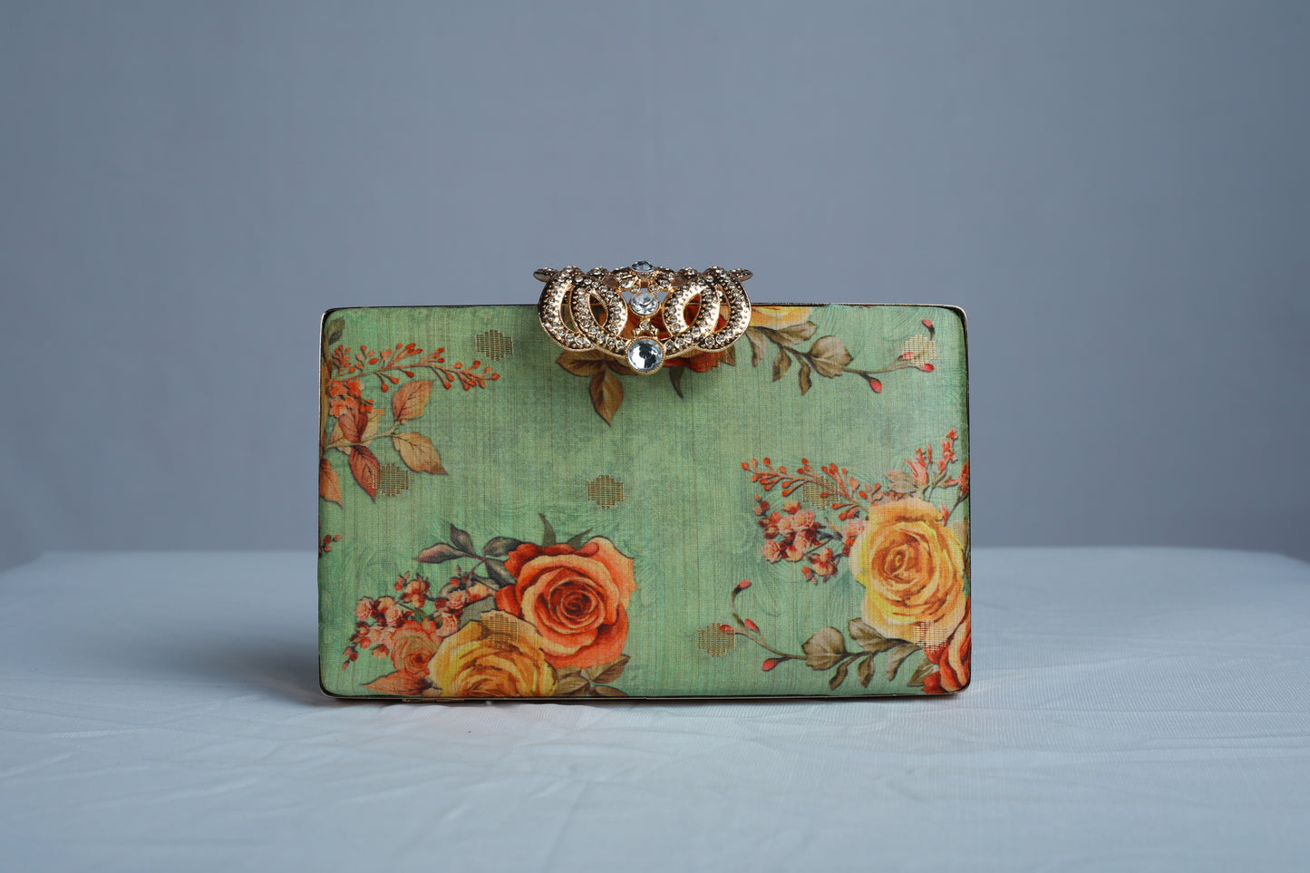 Pista Floral Empress Box Clutch