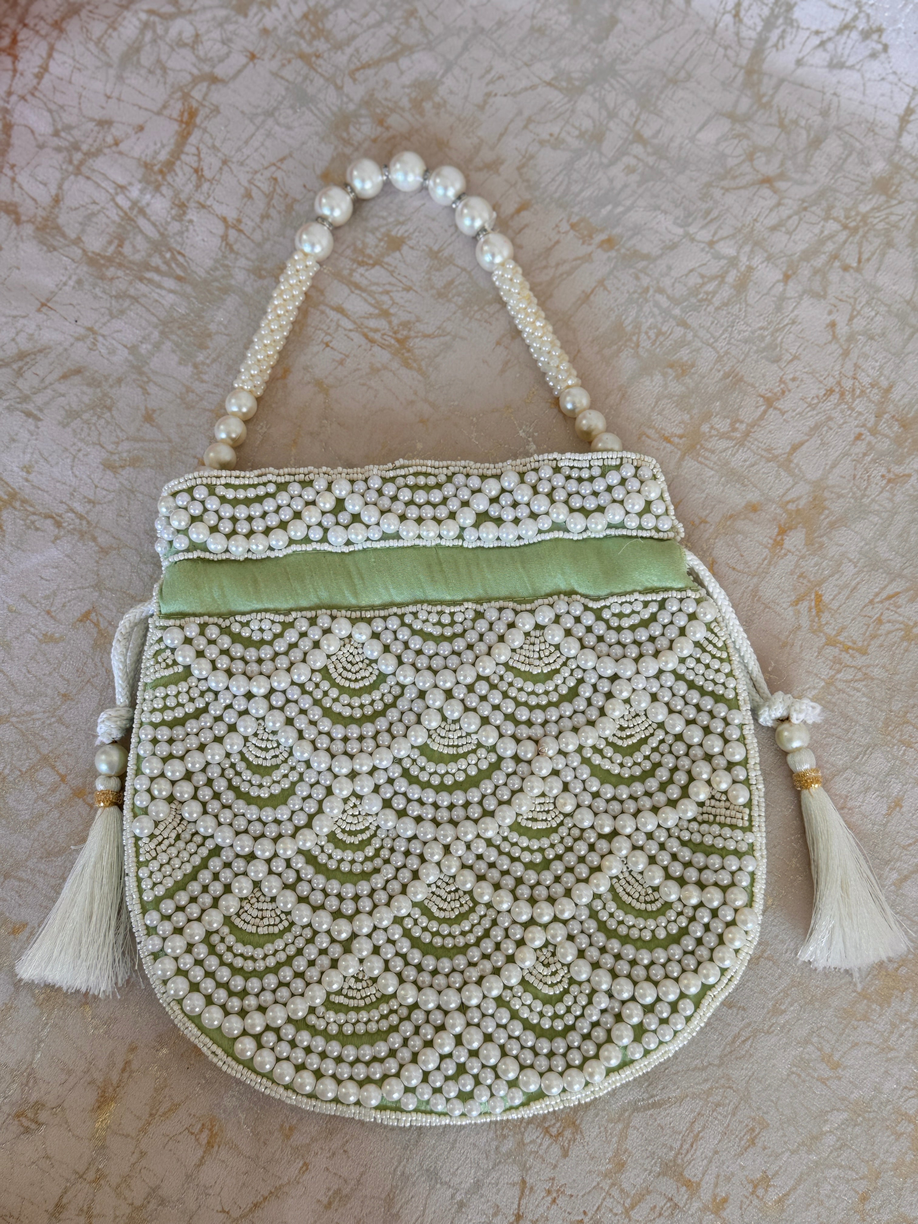 Beaded Blossom Potli