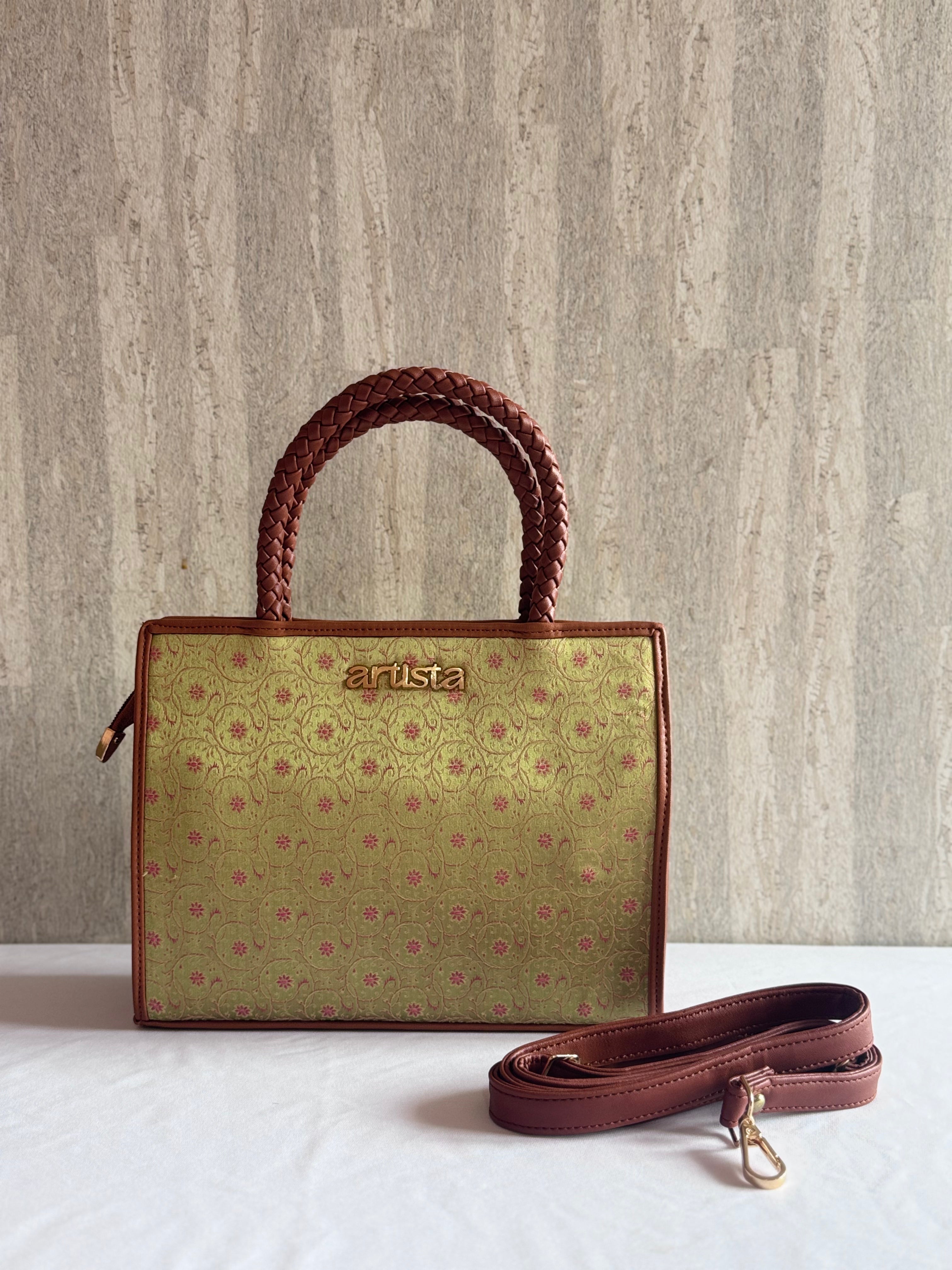 Artista Lime Gold Miniature Box Tote