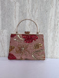 Aari Work Box Clutch - Shady Brown