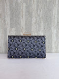 Motif Mania Grey Box Clutch