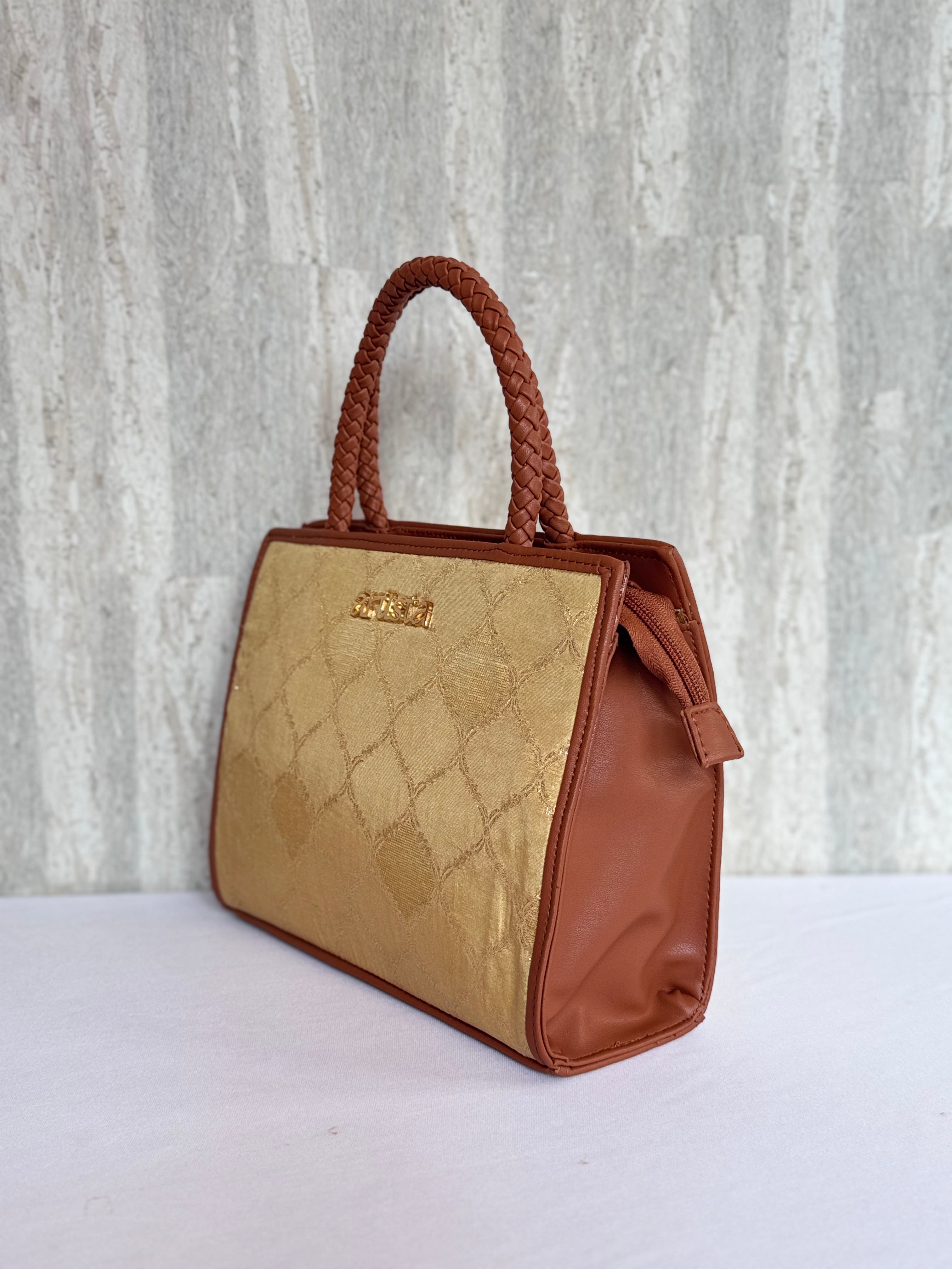 Artista Gold Grid Box Tote
