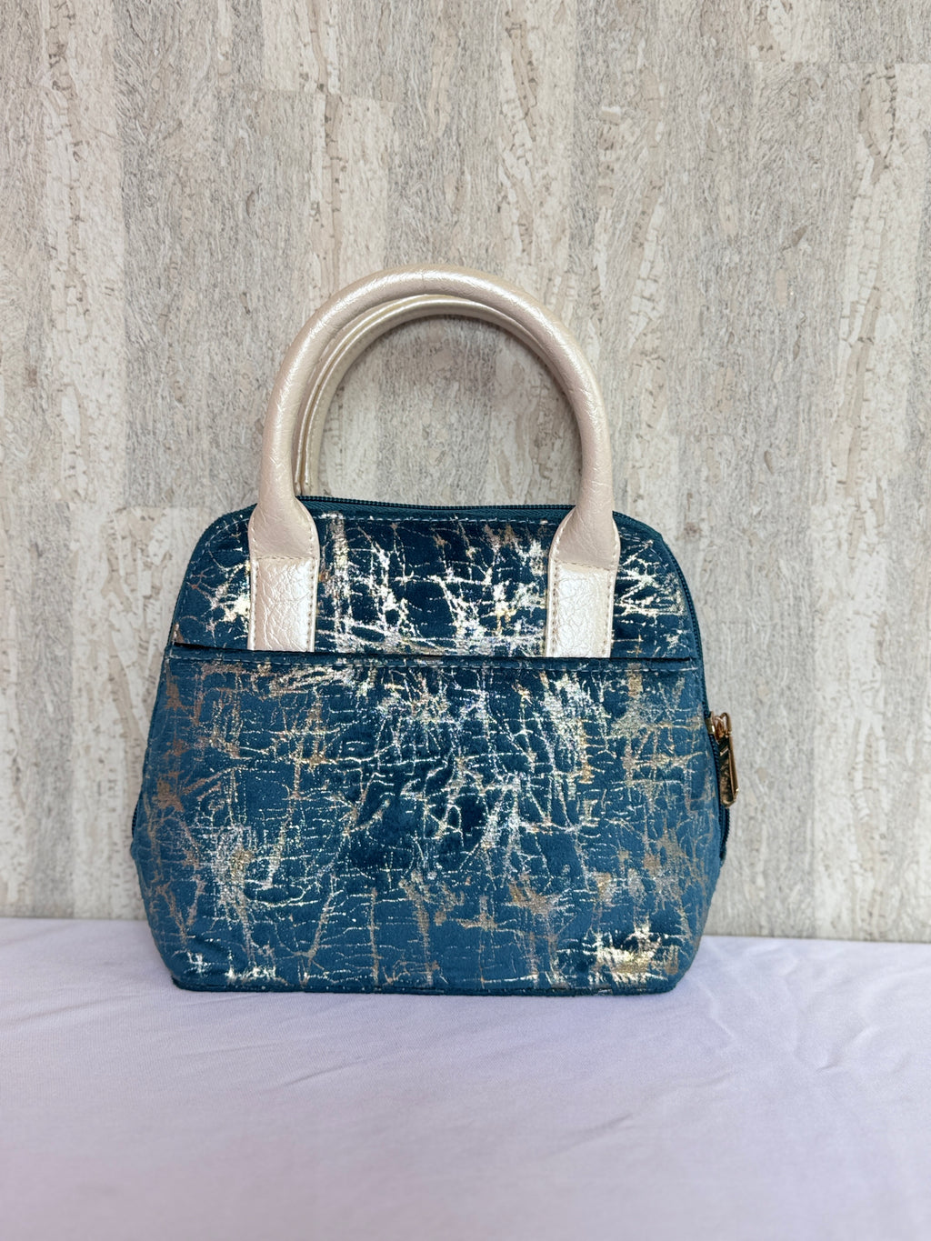 Silver Streaked Blue Mini Bag