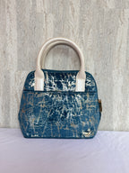 Silver Streaked Blue Mini Bag