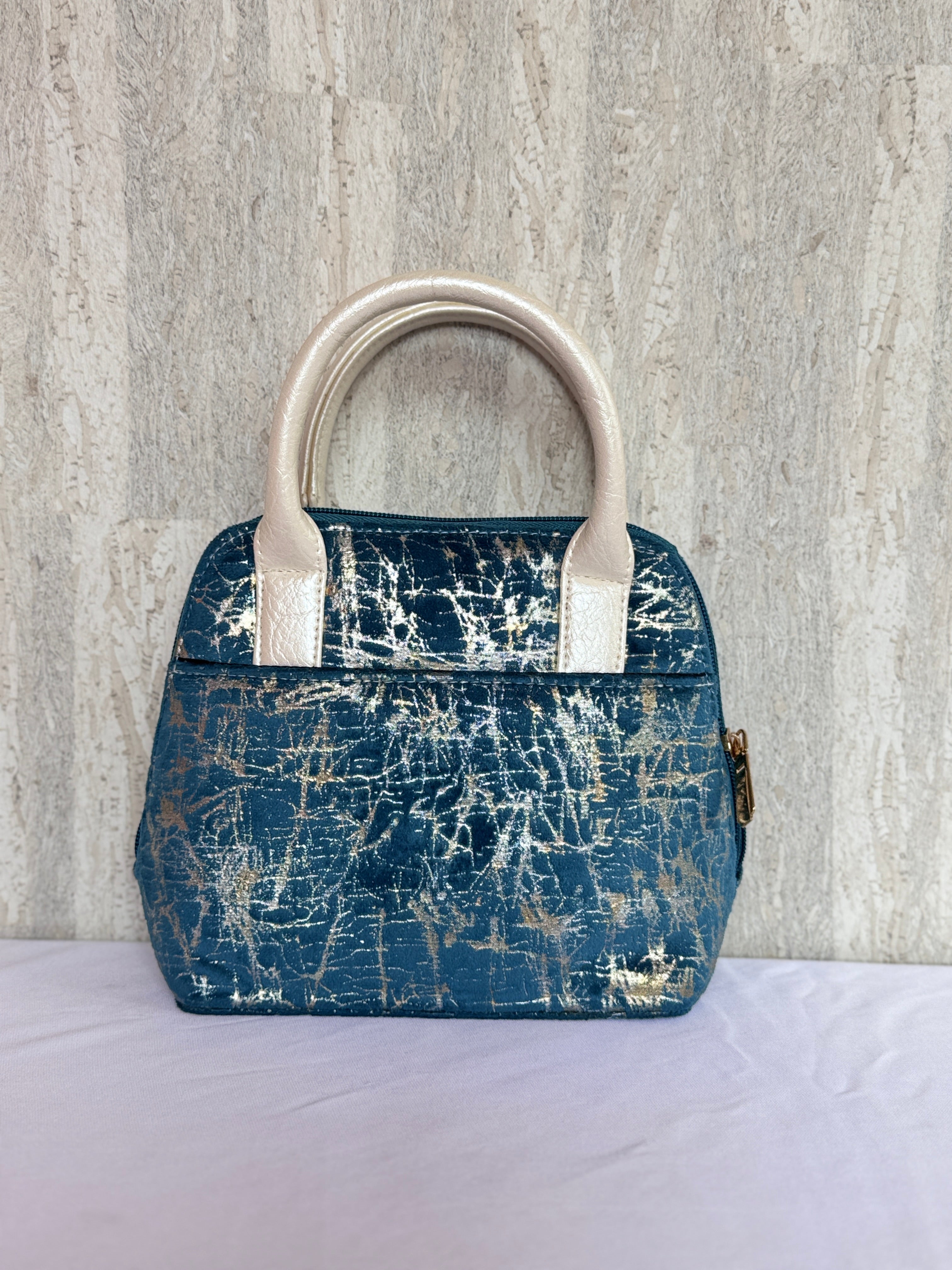 Silver Streaked Blue Mini Bag