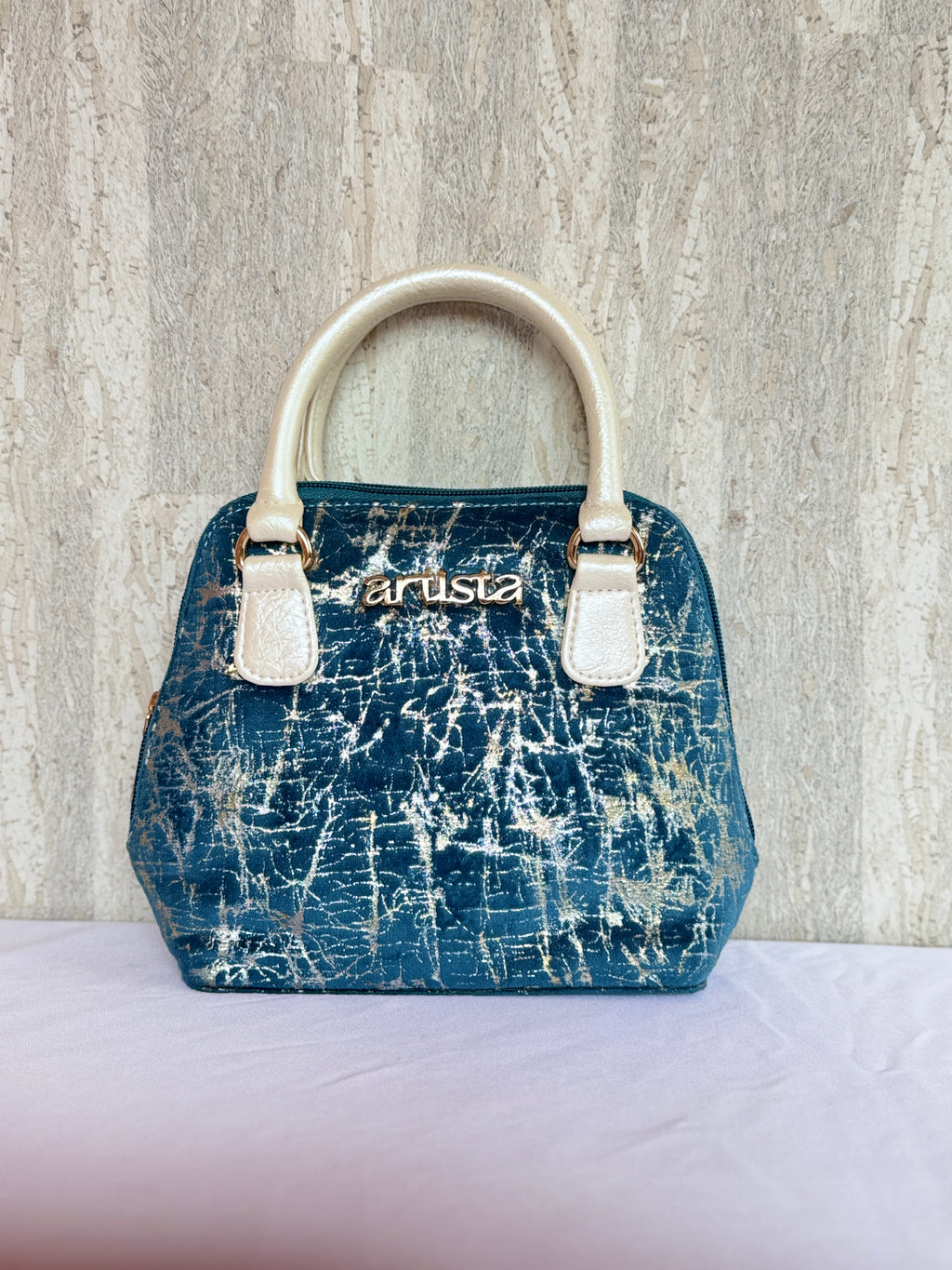 Silver Streaked Blue Mini Bag