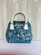 Silver Streaked Blue Mini Bag