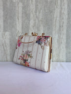 Ivory Garden Box Clutch