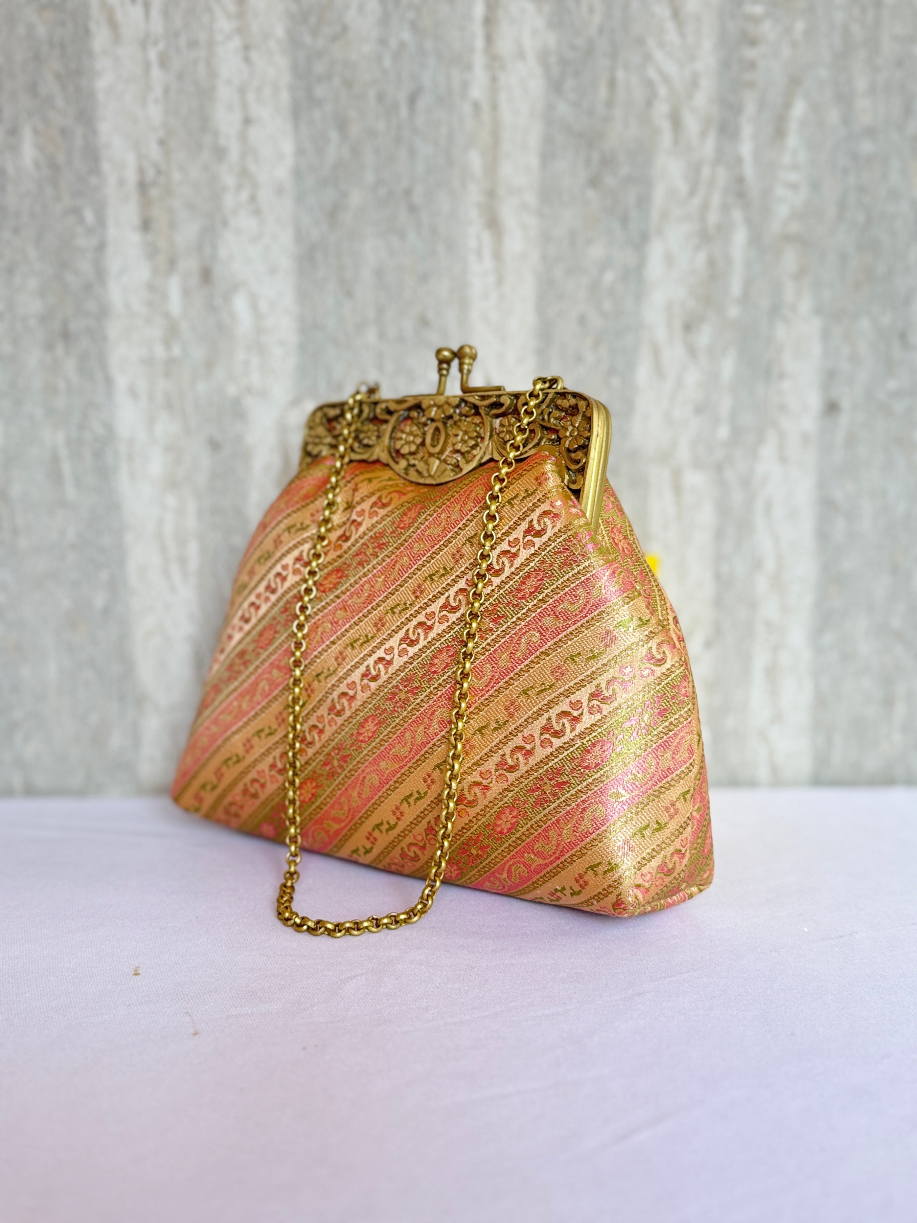 Banarasi Elegance Vintage Clutch