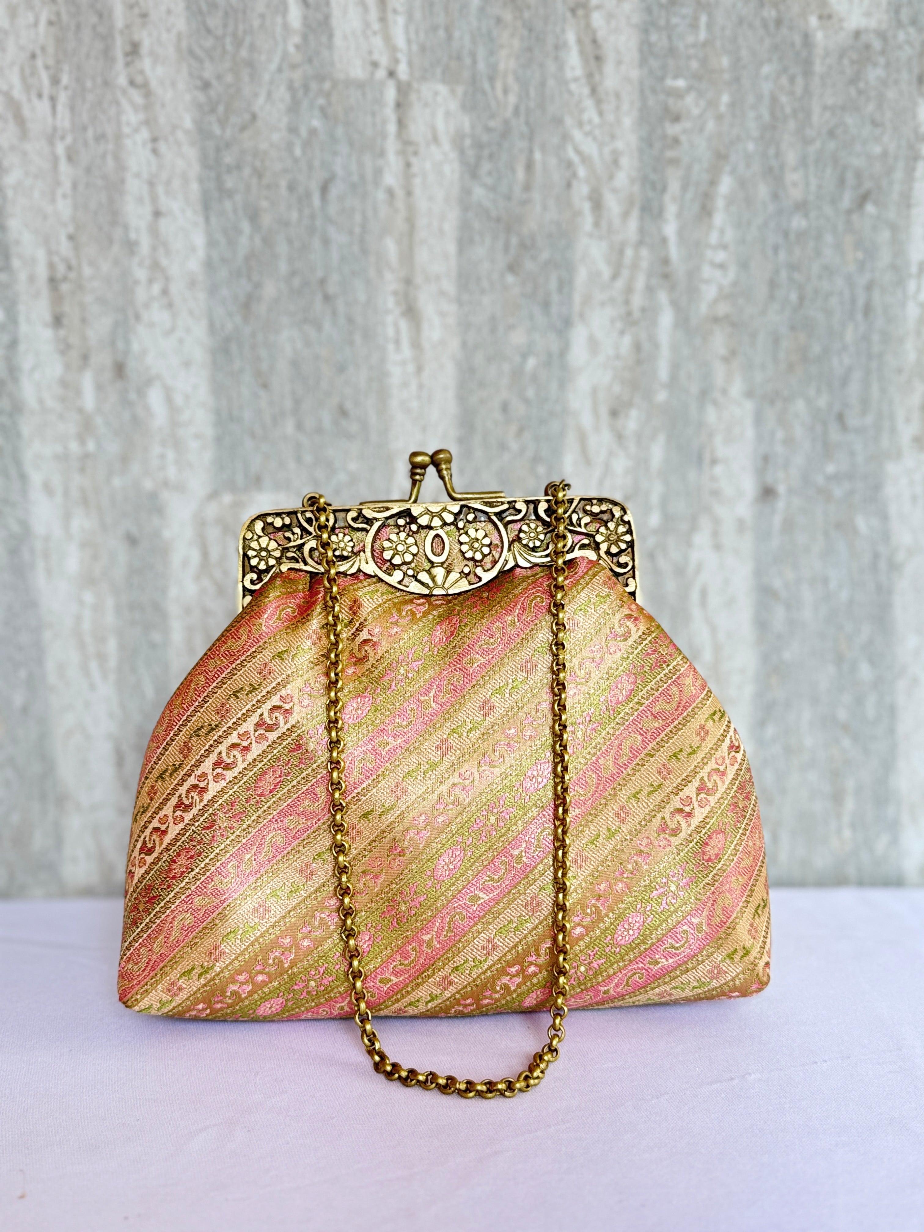 Banarasi Elegance Vintage Clutch