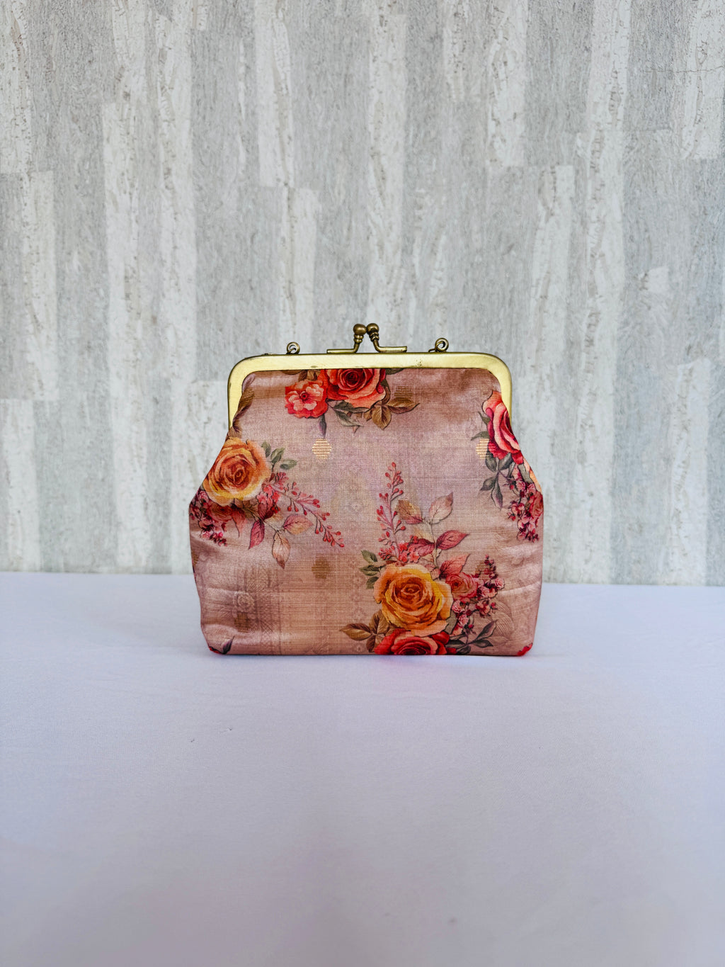 Rose Allure Vintage Clasp Clutch