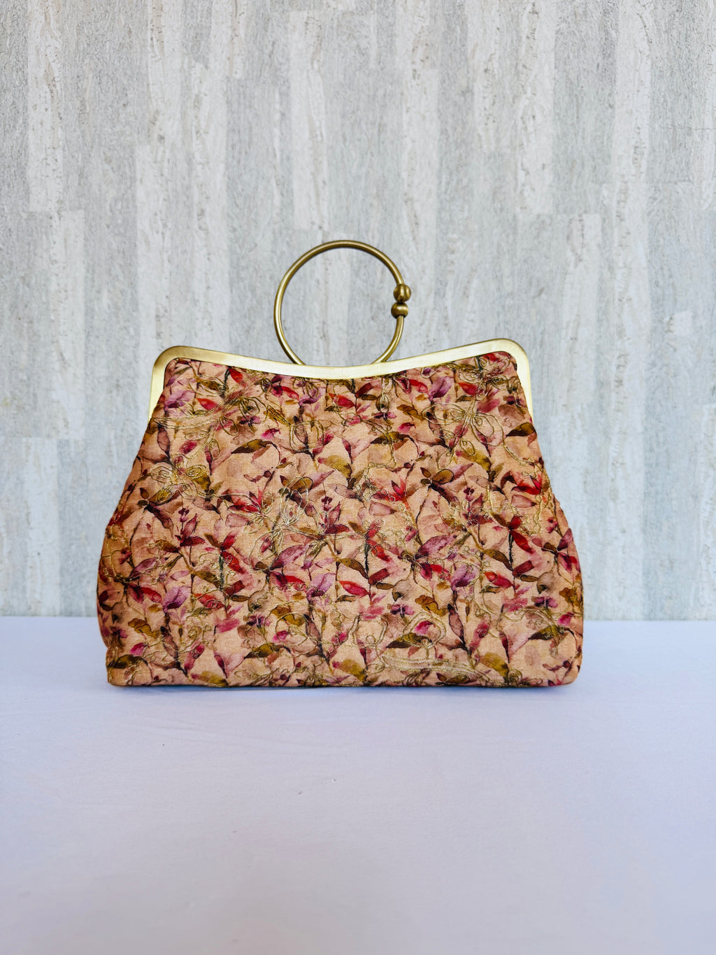 Leaf Textured Bangle Clutch