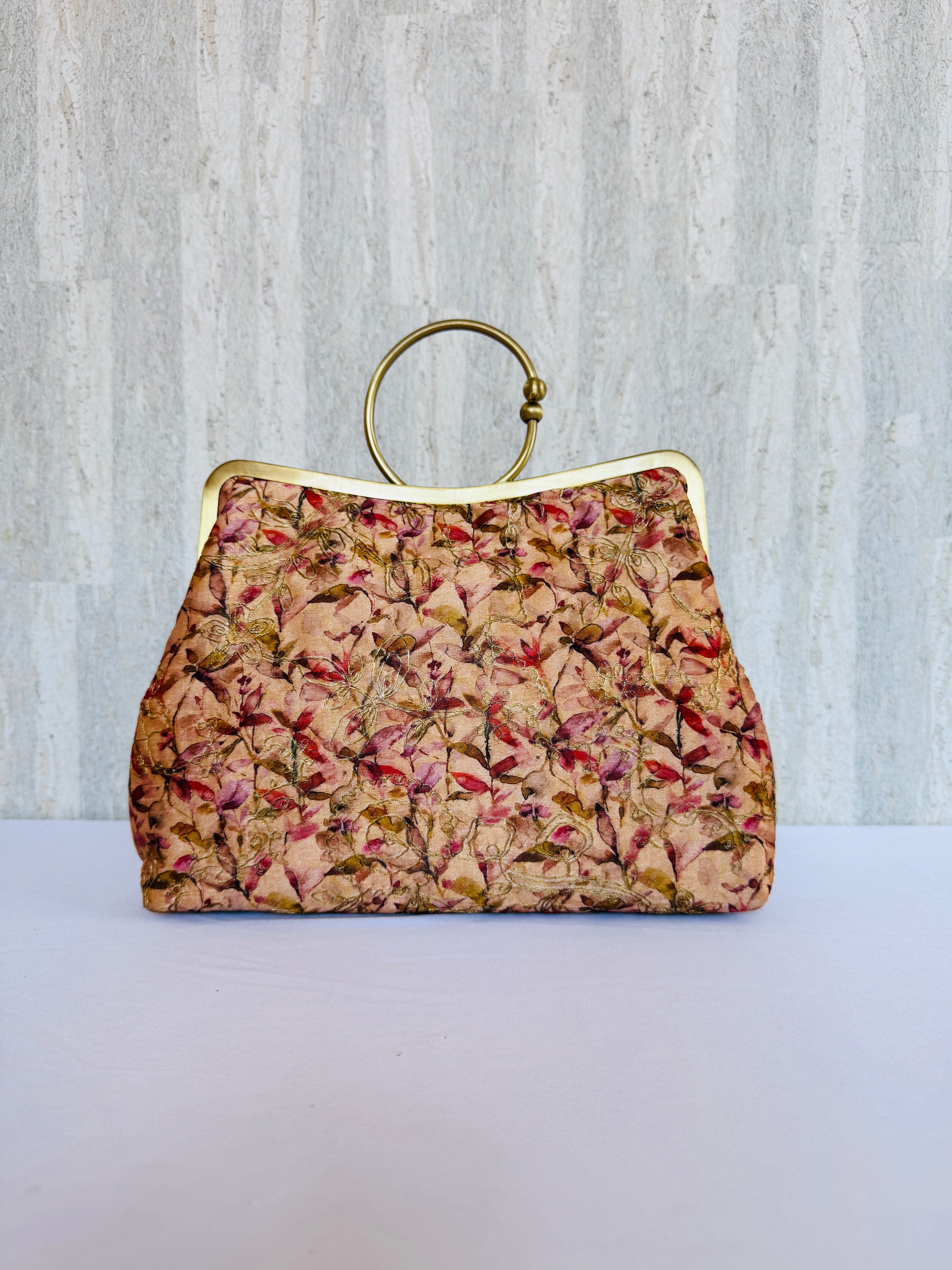 Leaf Textured Bangle Clutch
