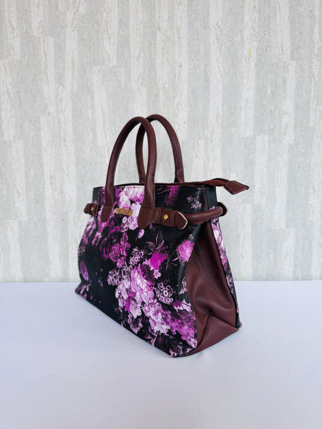 Chestnut Floral Tote
