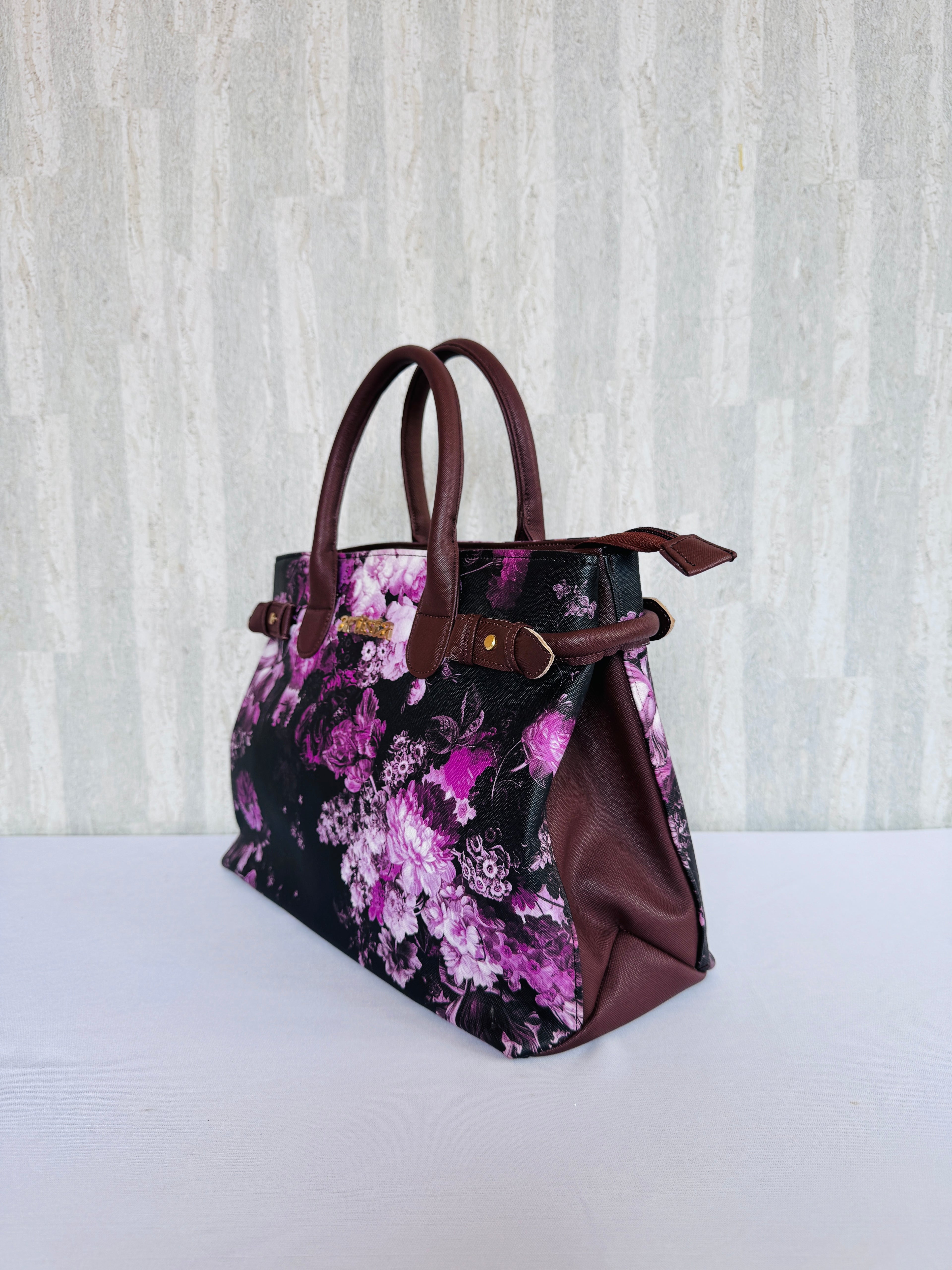 Chestnut Floral Tote