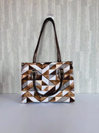Geometric Abstract Book Tote