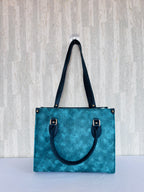 Smudge Blue Book Tote
