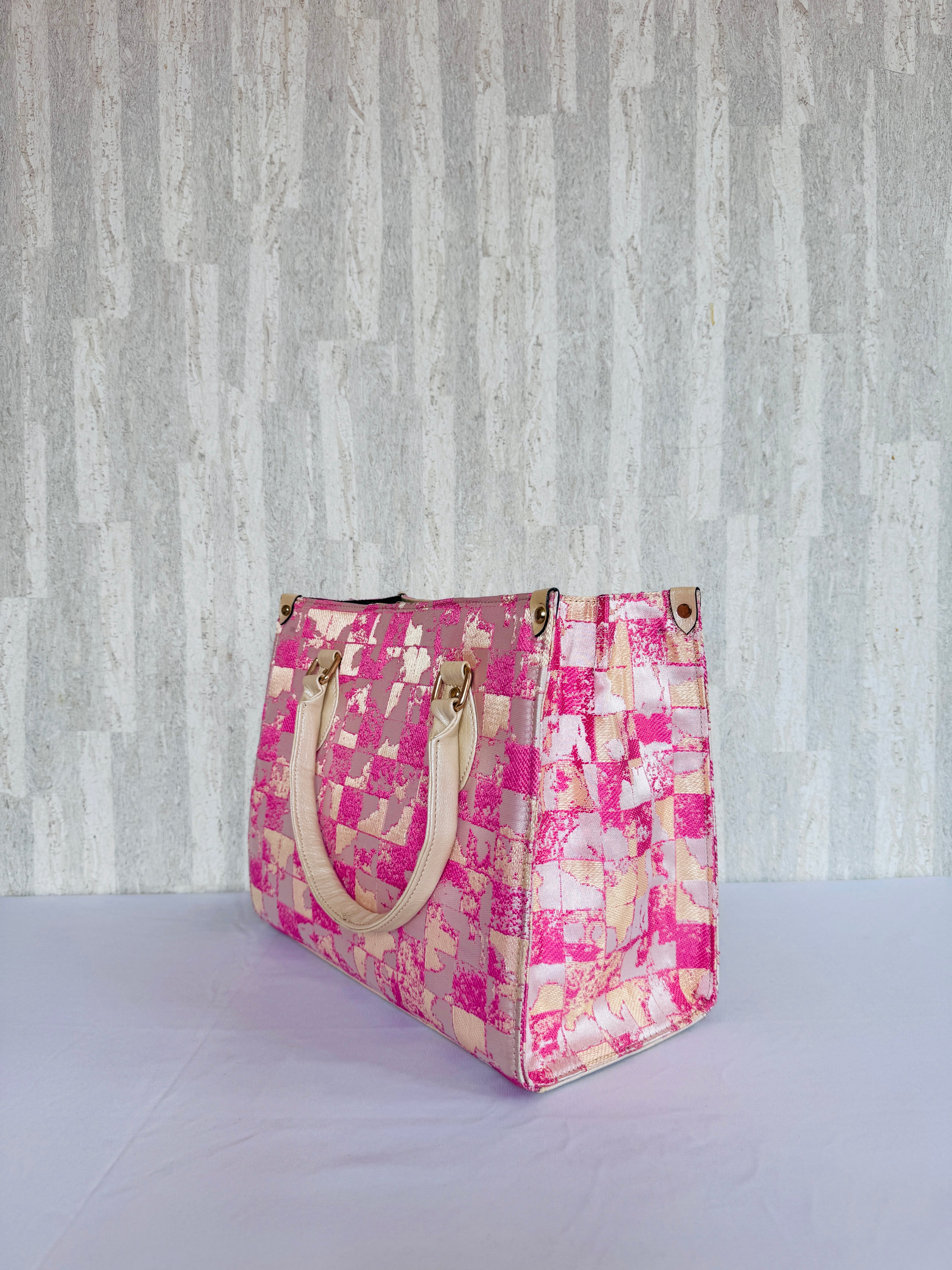 Patches of Pink Book Tote