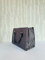Black Web Textured Book Tote