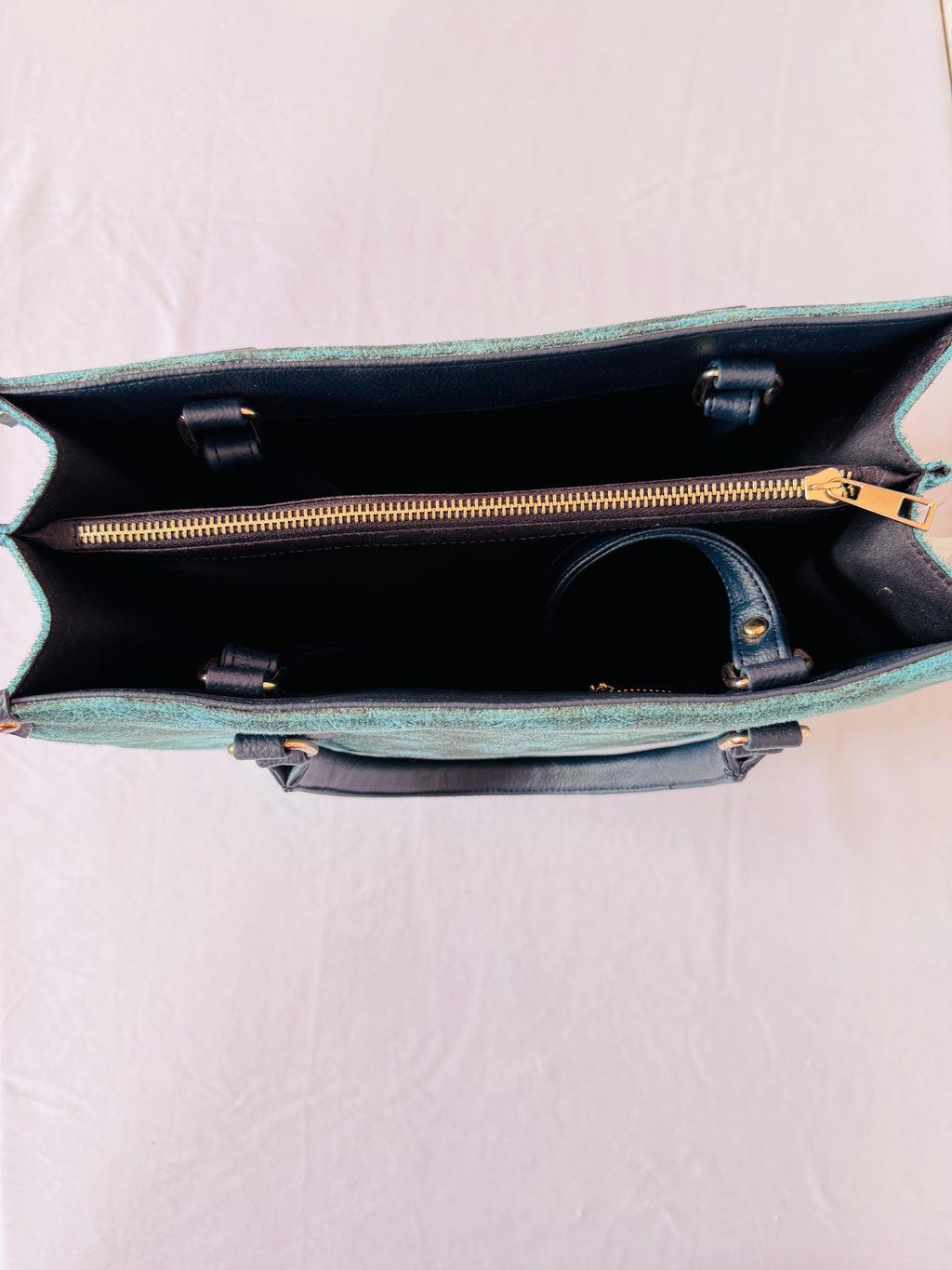 Smudge Blue Book Tote