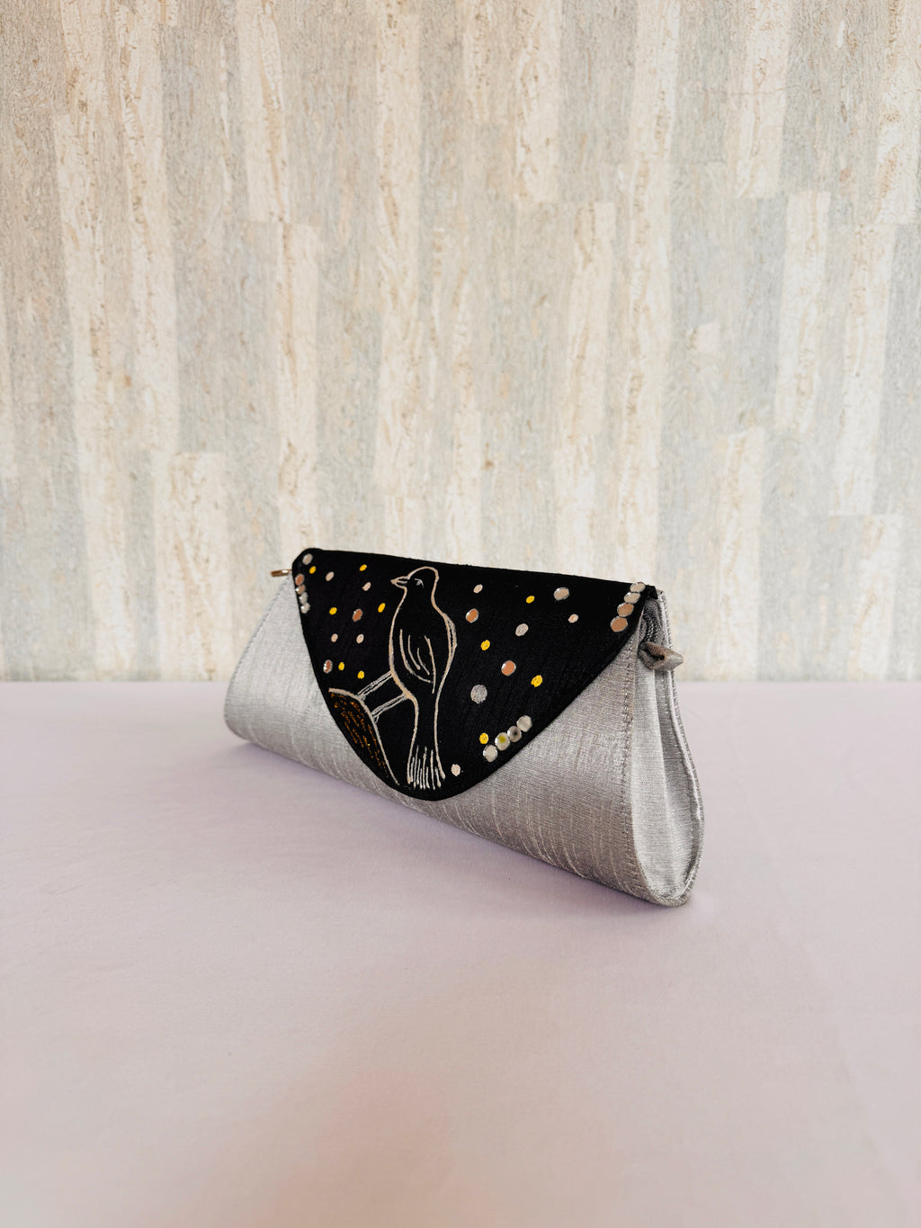 Hand Painted Birdie Clutch