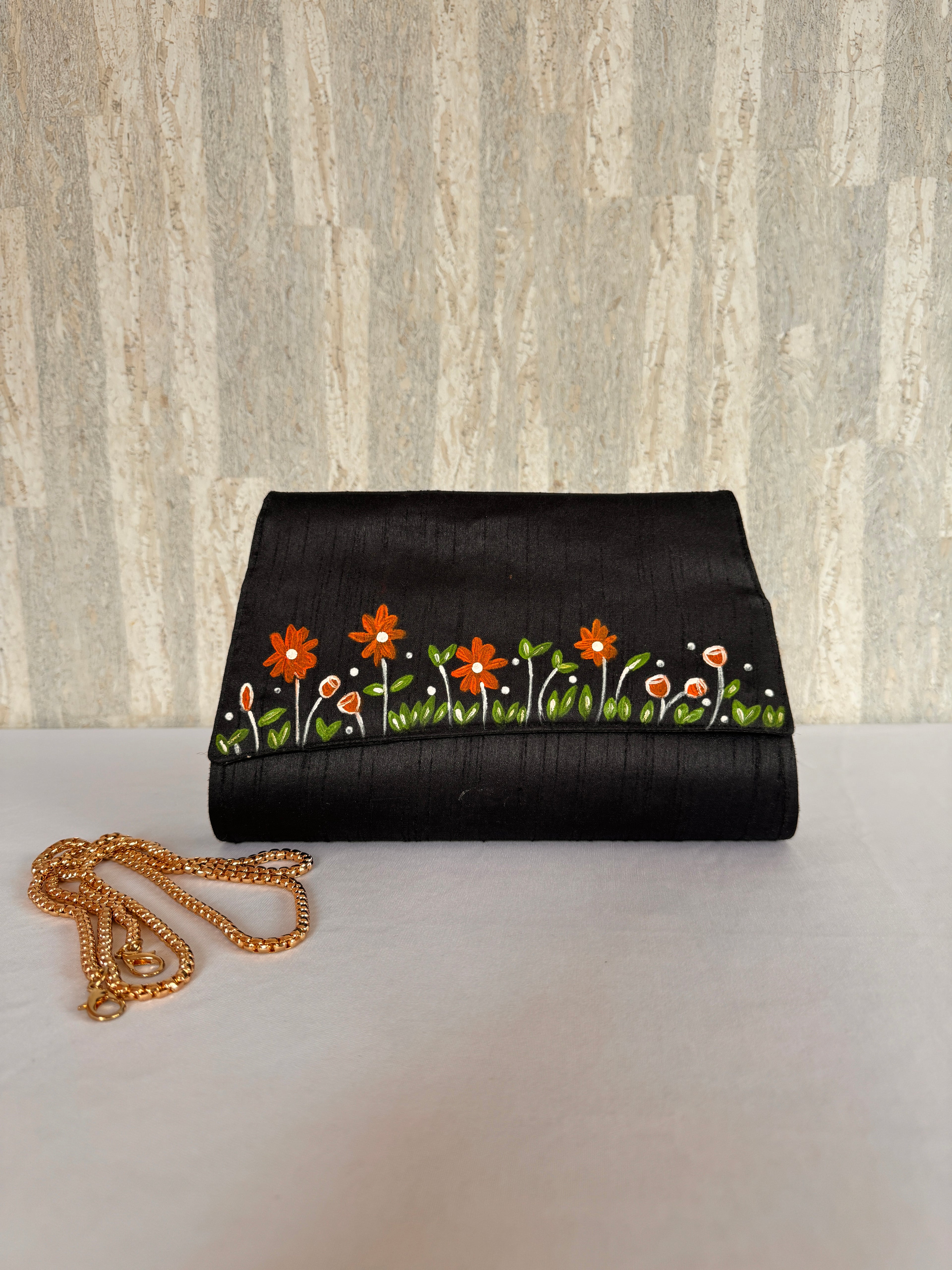 Marigold flowers Flap Clutch