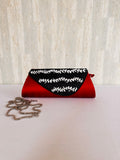 The Crimson Vine Flap clutch