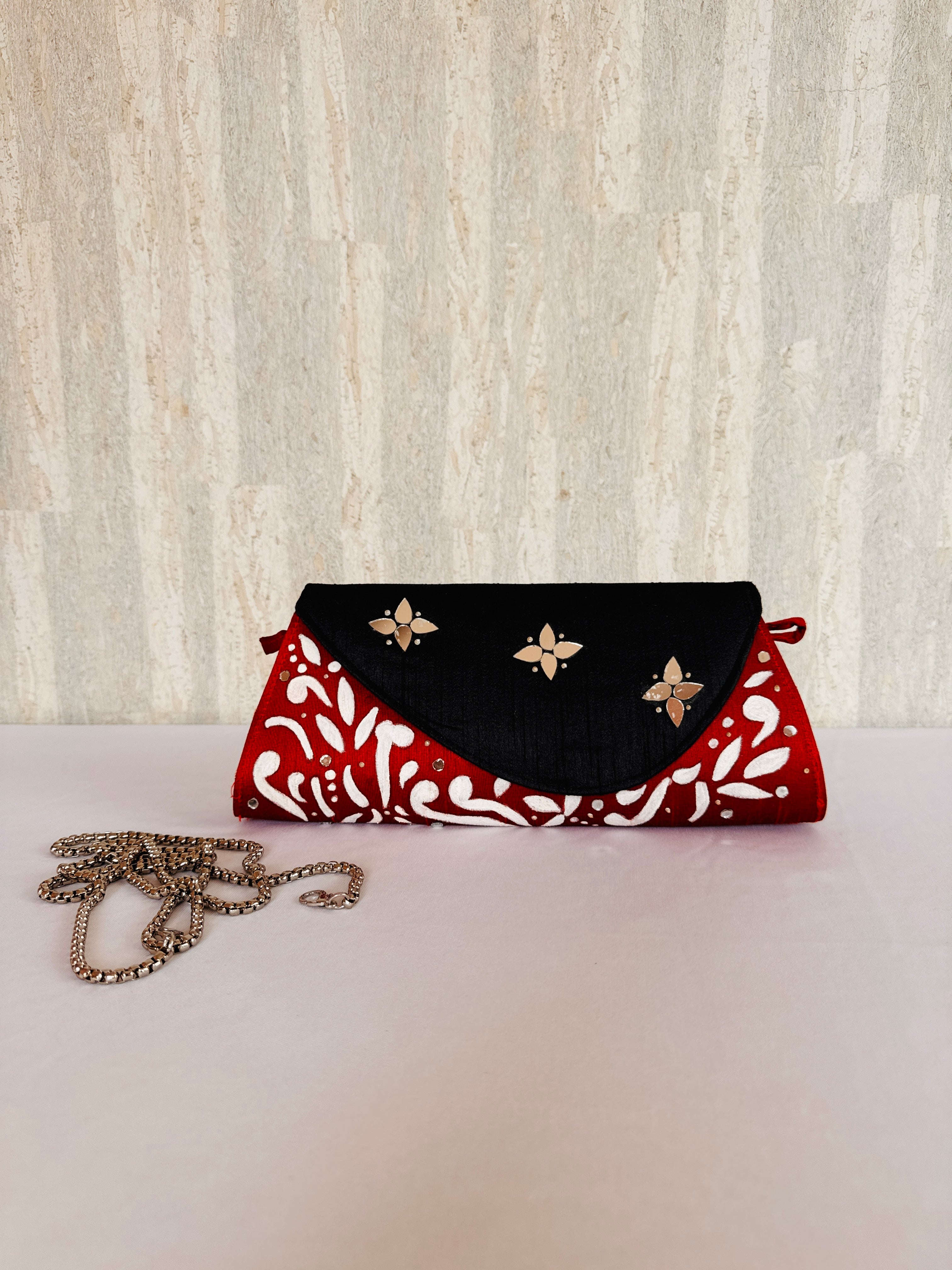 The Royal Crimson Flap Clutch