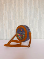 Thread and Bloom Sphere Denim Bag