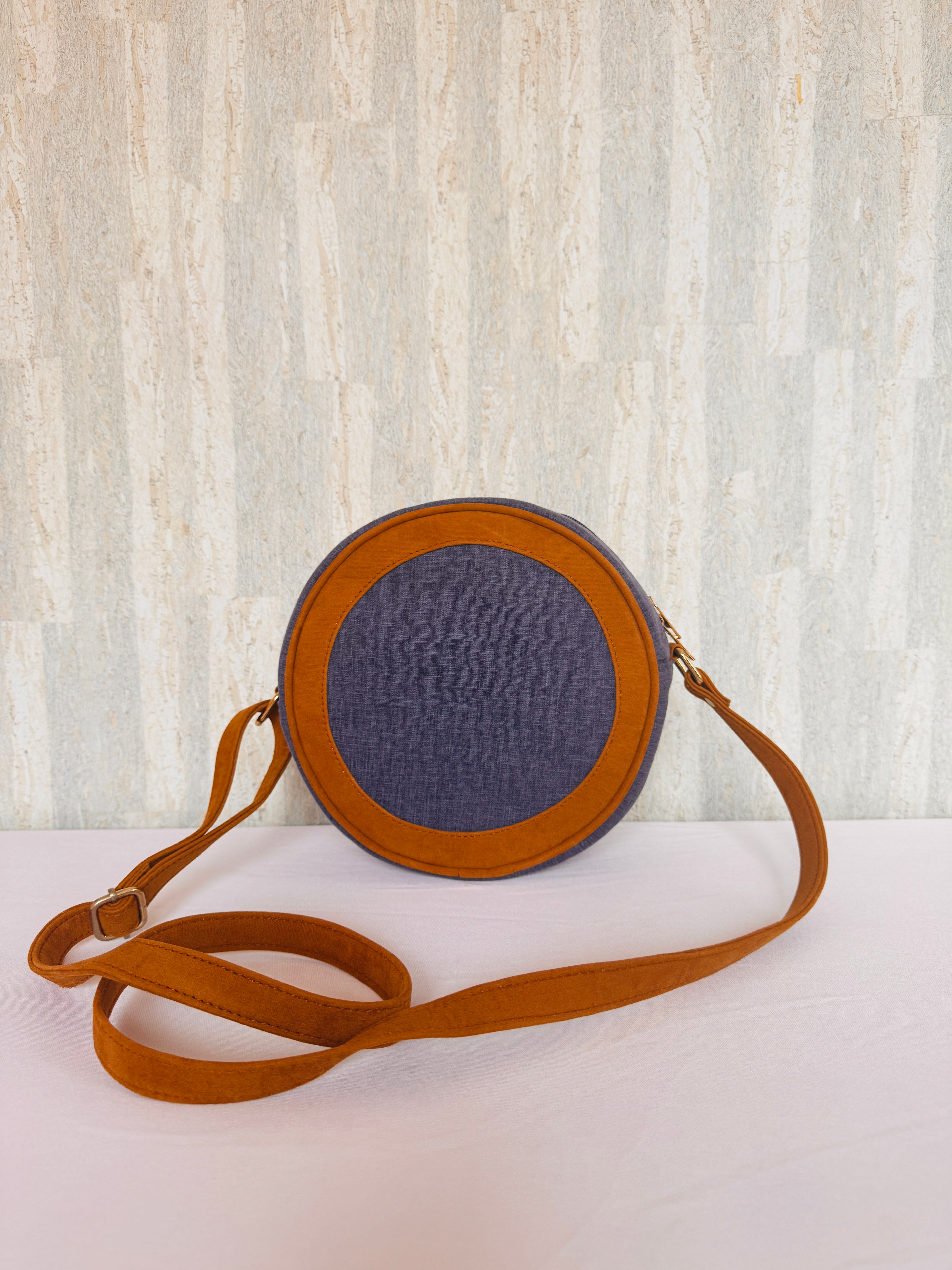 Thread and Bloom Sphere Denim Bag