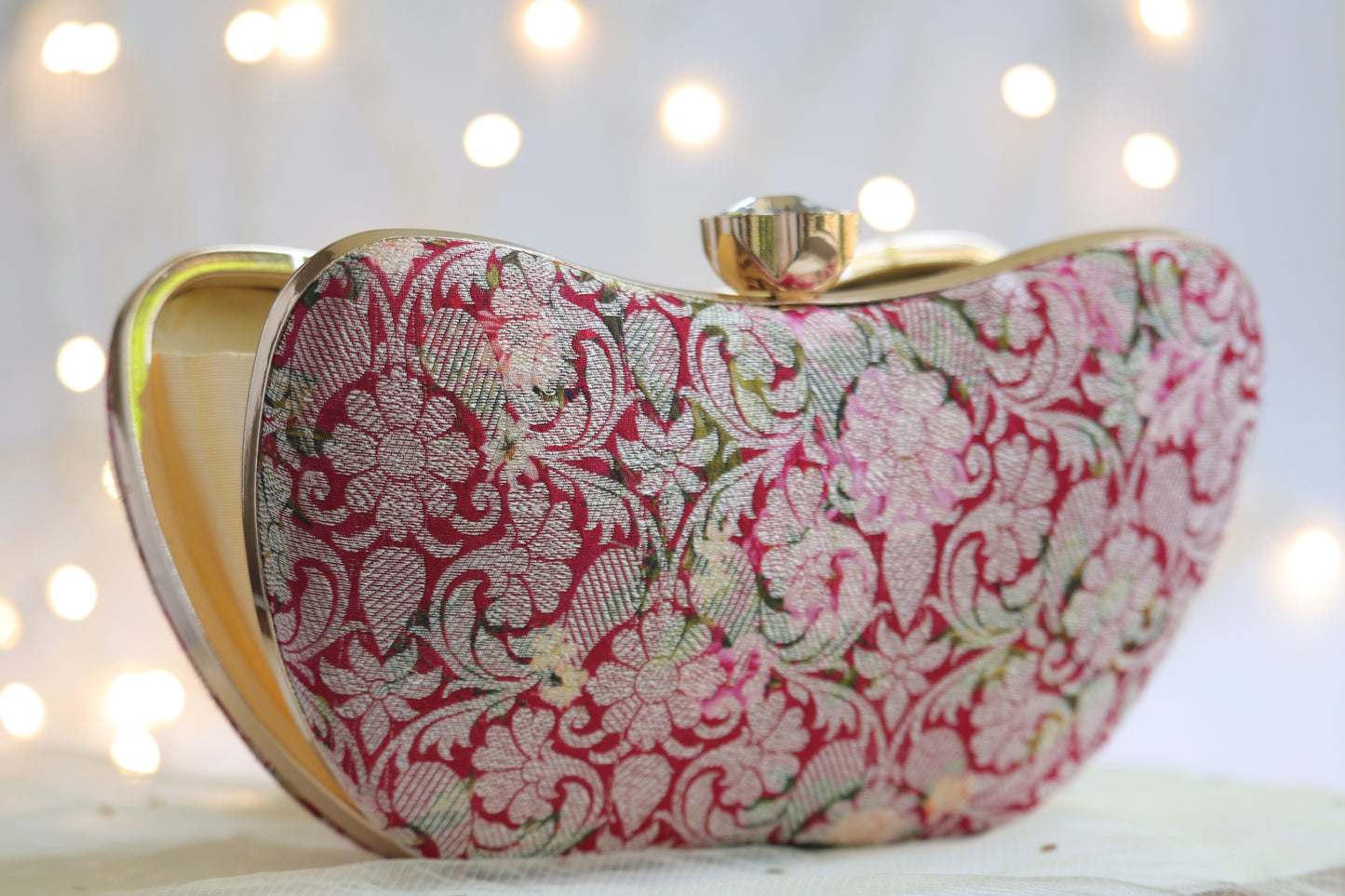 Floral Banarasi Clutch