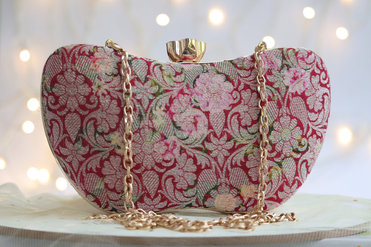 Floral Banarasi Clutch