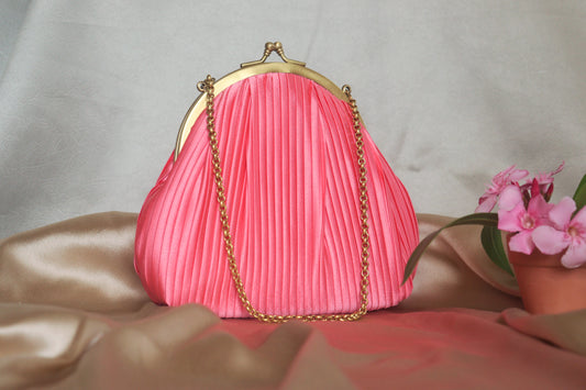 Pink Pleated Purse