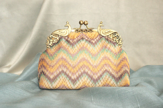 Zig Zag Peacock Purse