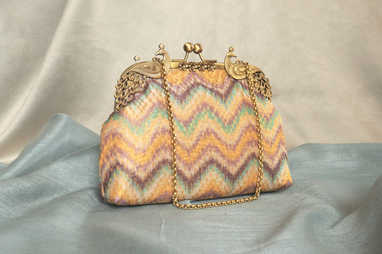 Zig Zag Peacock Purse