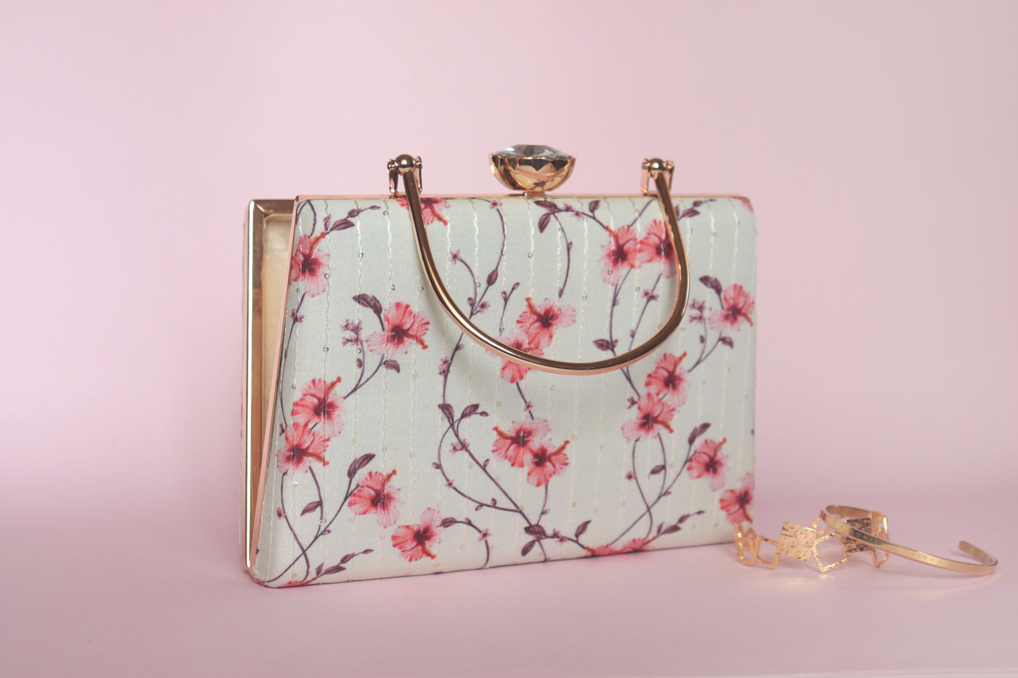 Festive Floral Box Clutch