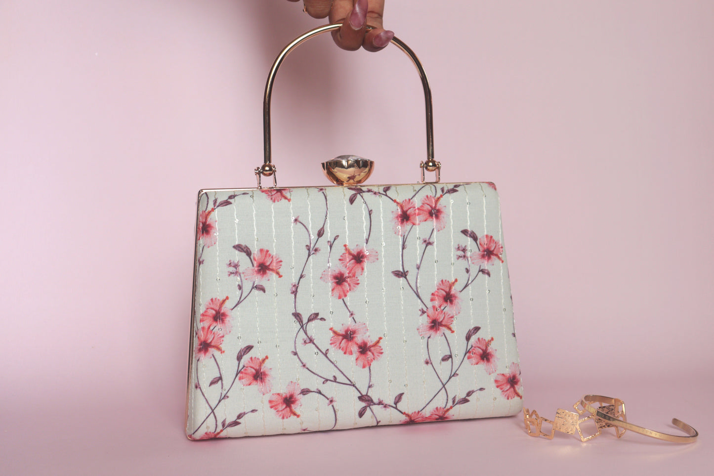 Festive Floral Box Clutch