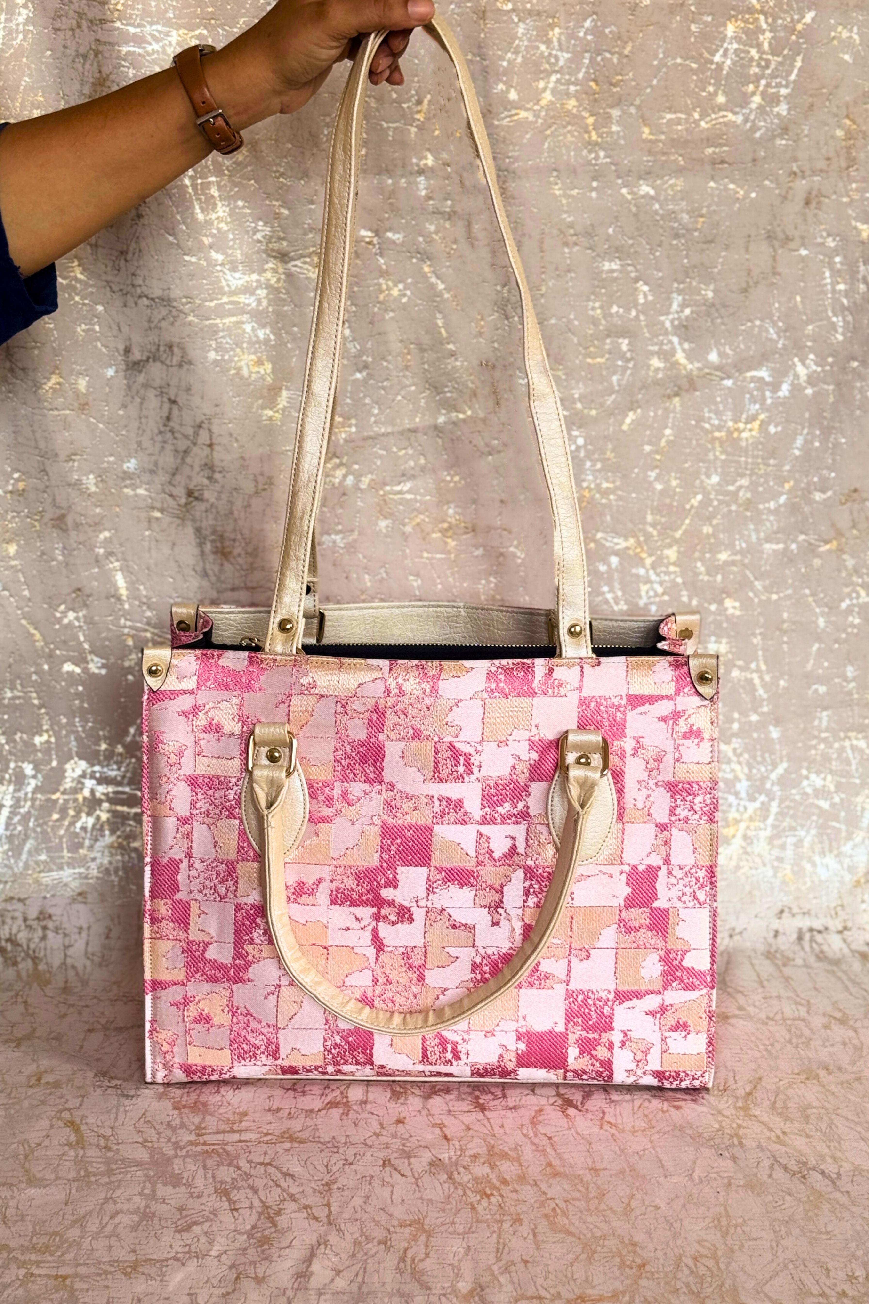 Patches of Pink Book Tote