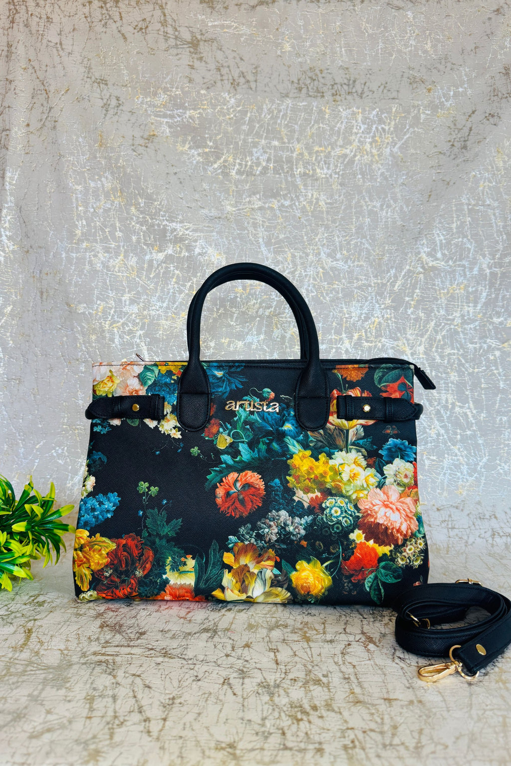 Onyx Floral Tote