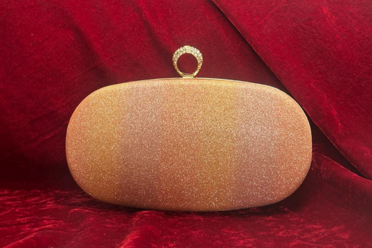 Rose Gold Oval Clutch