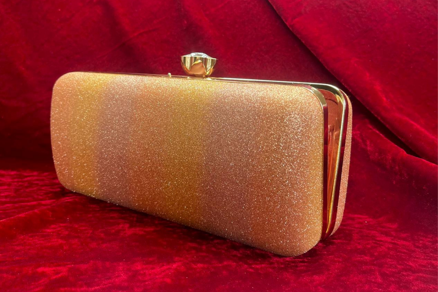 Rose Shimmer Elegance Clutch