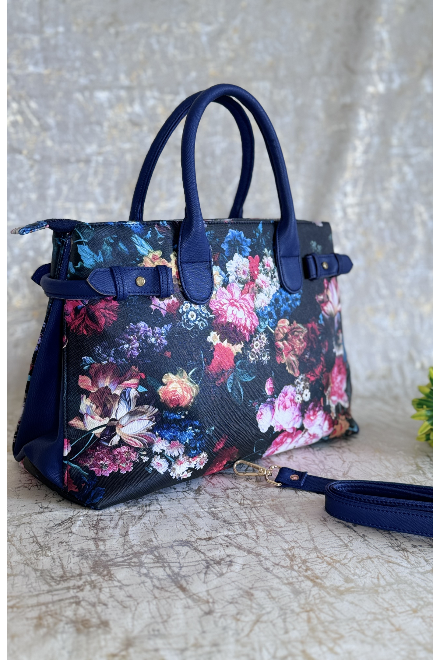 Sapphire Floral Tote