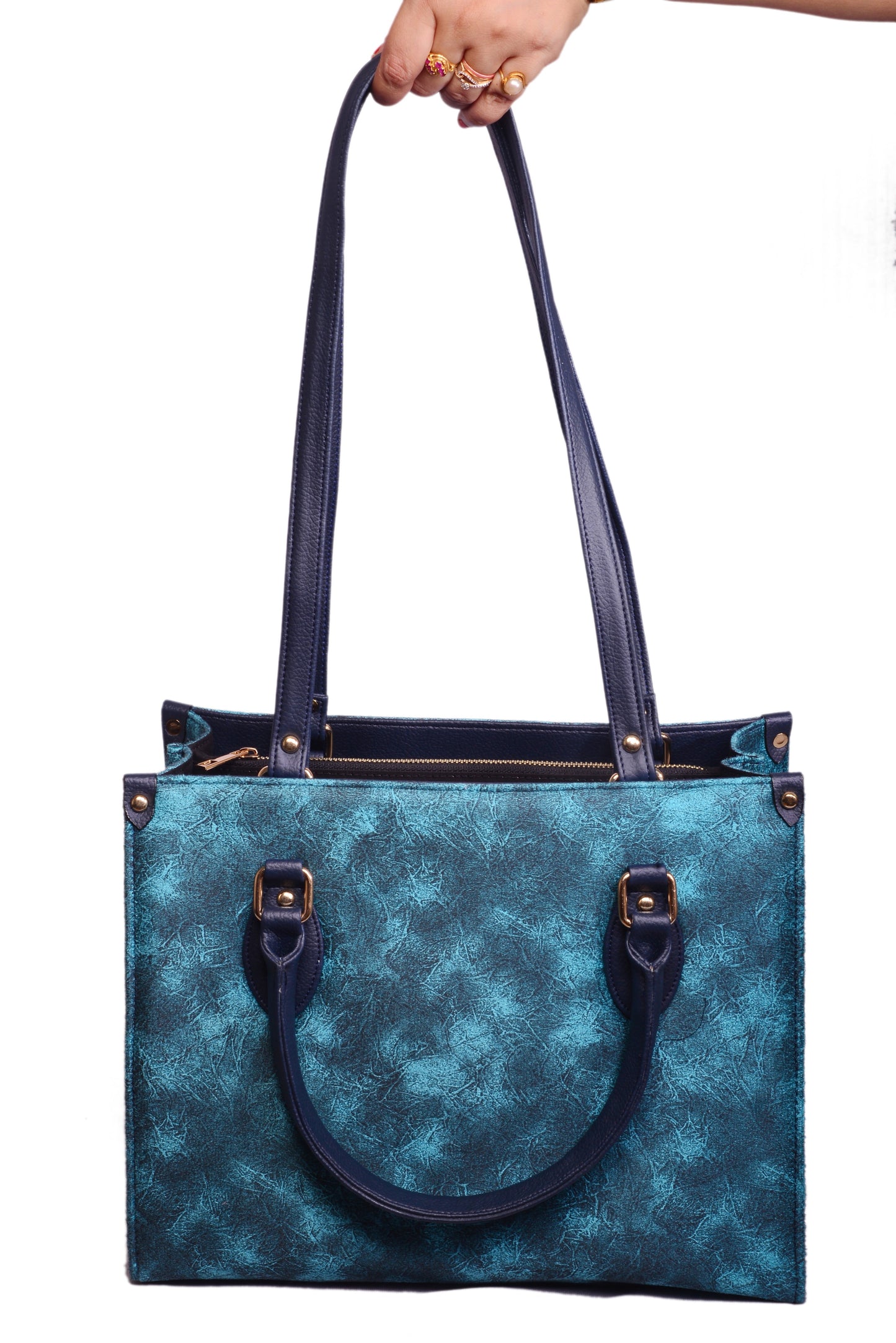 Smudge Blue Book Tote