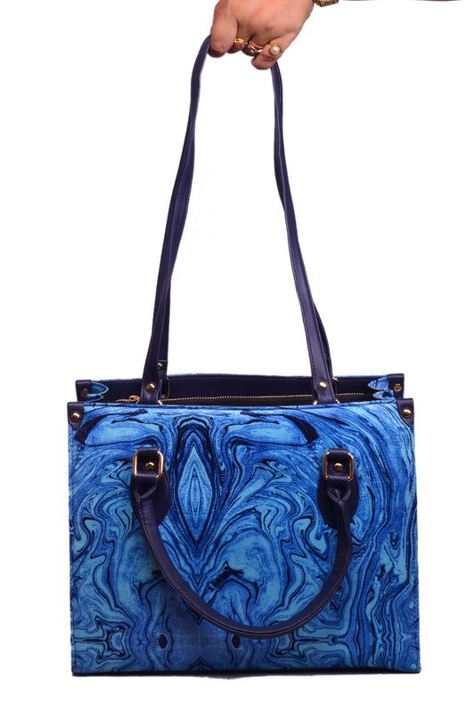 Blue Ripples book tote