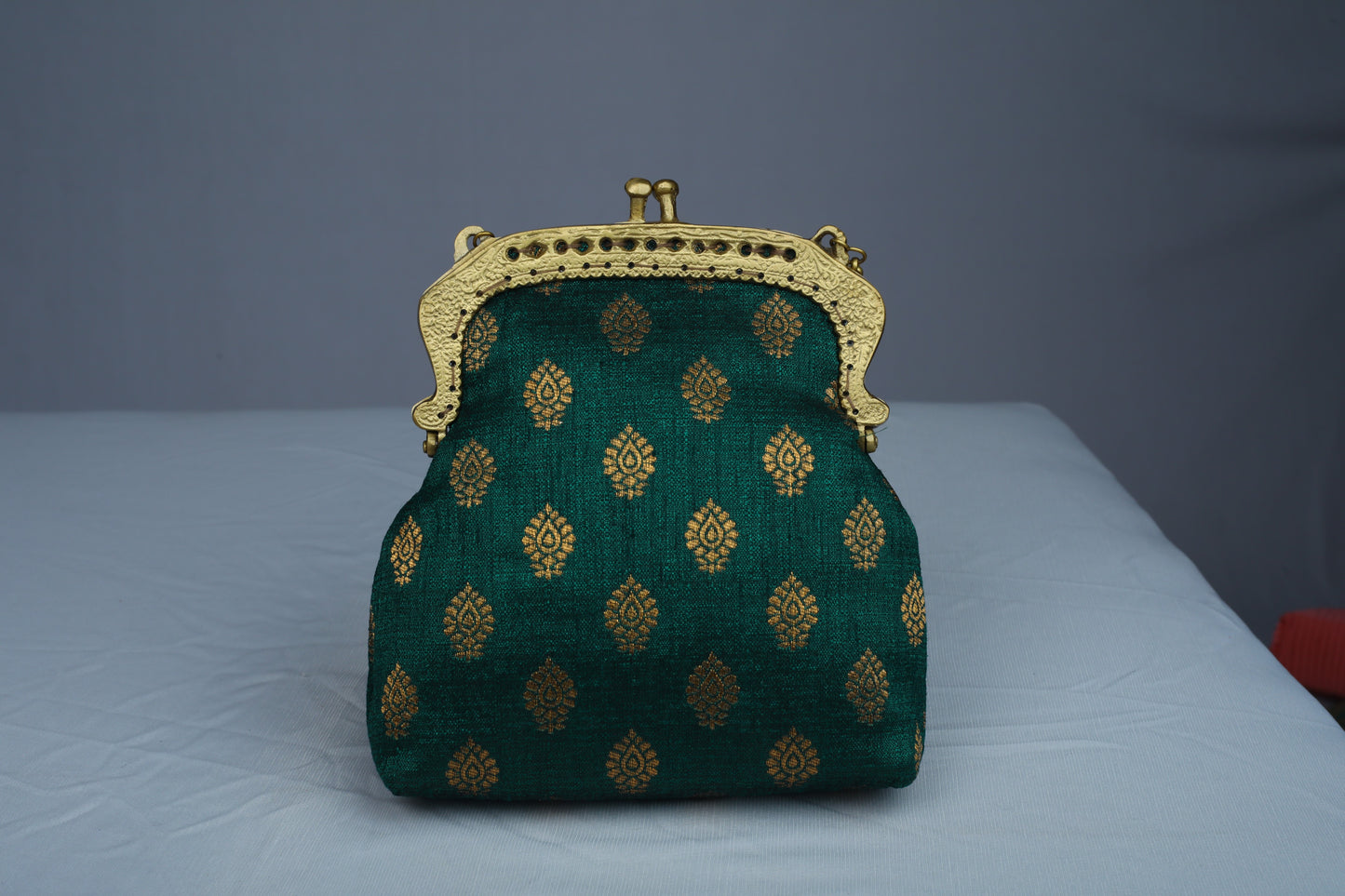 Emerald Vintage Clutch