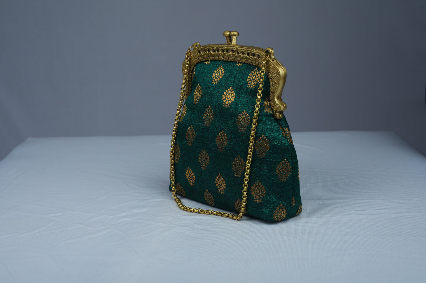 Emerald Vintage Clutch